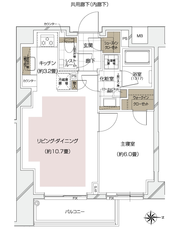 ピアース中野坂上 Dタイプ 間取り マンション 一戸建て 理想の間取り探し