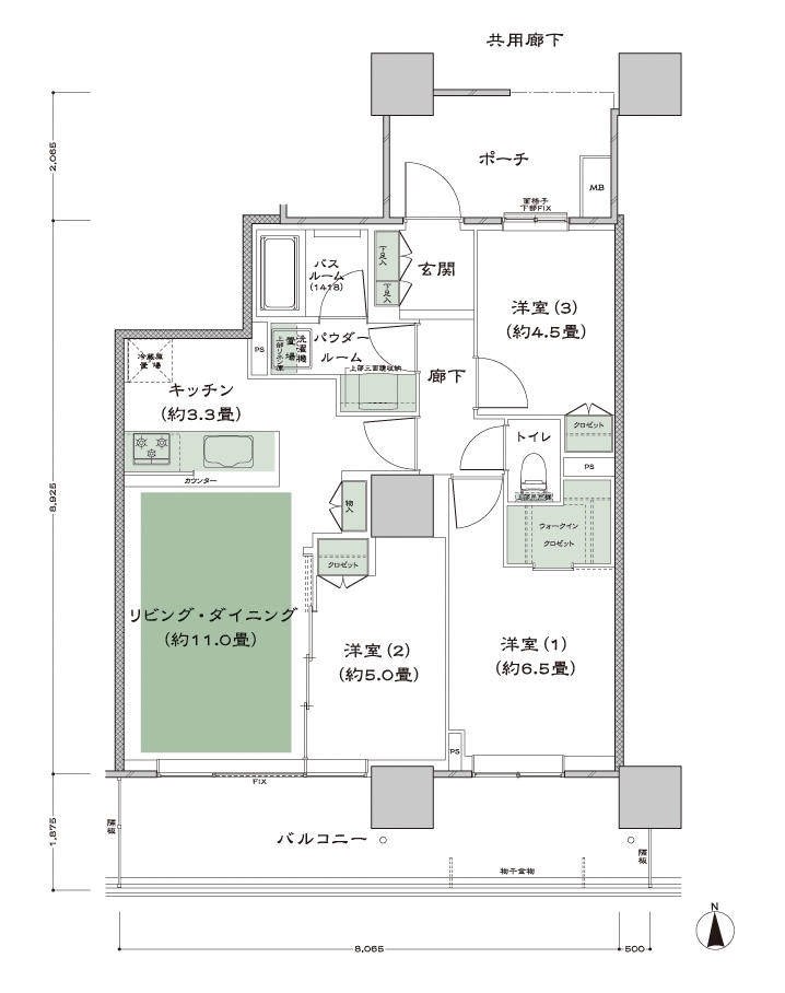 シティタワー金町 70h Type 間取り マンション 一戸建て 理想の間取り探し