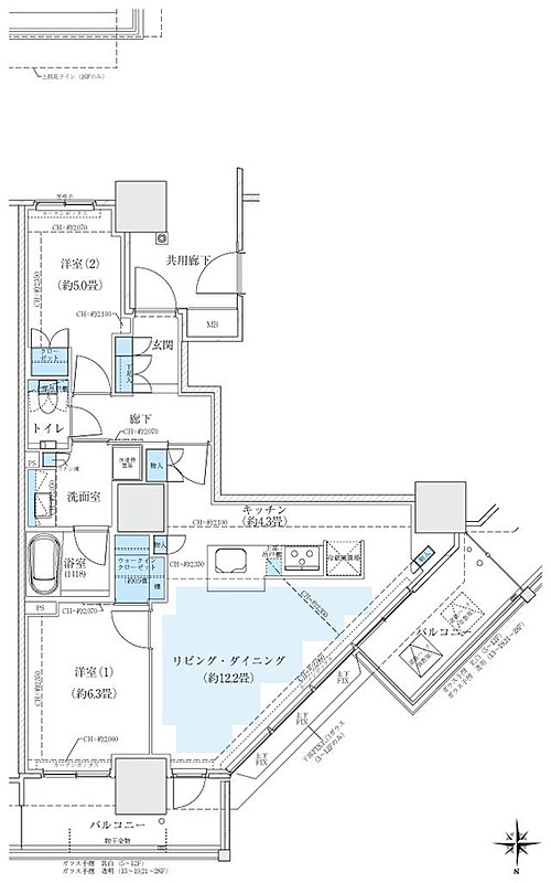 プライムパークス品川シーサイド ザ タワー Type Wa 間取り マンション 一戸建て 理想の間取り探し